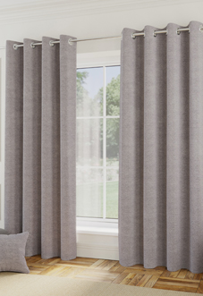 Royale Eyelet, Silver - Ready Made Curtains